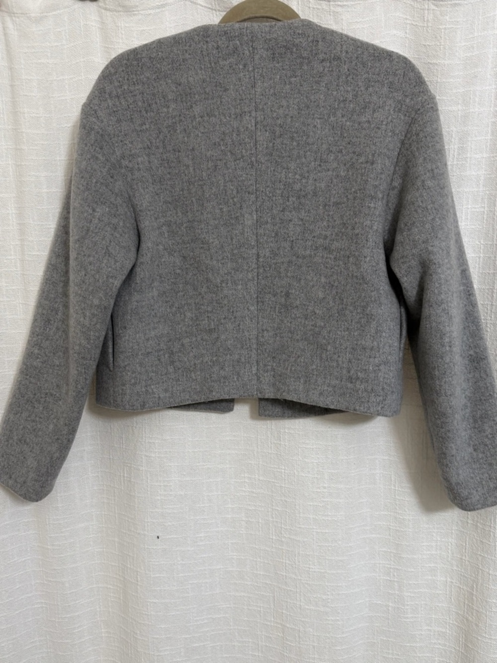 Reformation Porter Cropped Jacket- light gray - Picture 6 of 10
